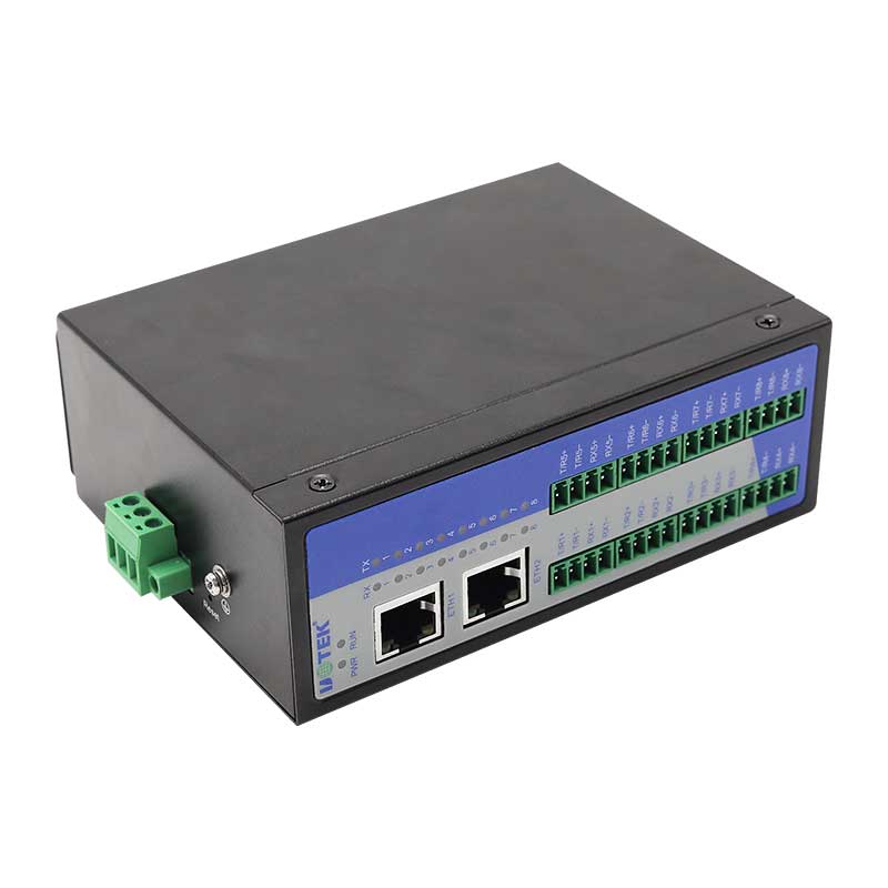 導軌式8口隔離型Modbus網關