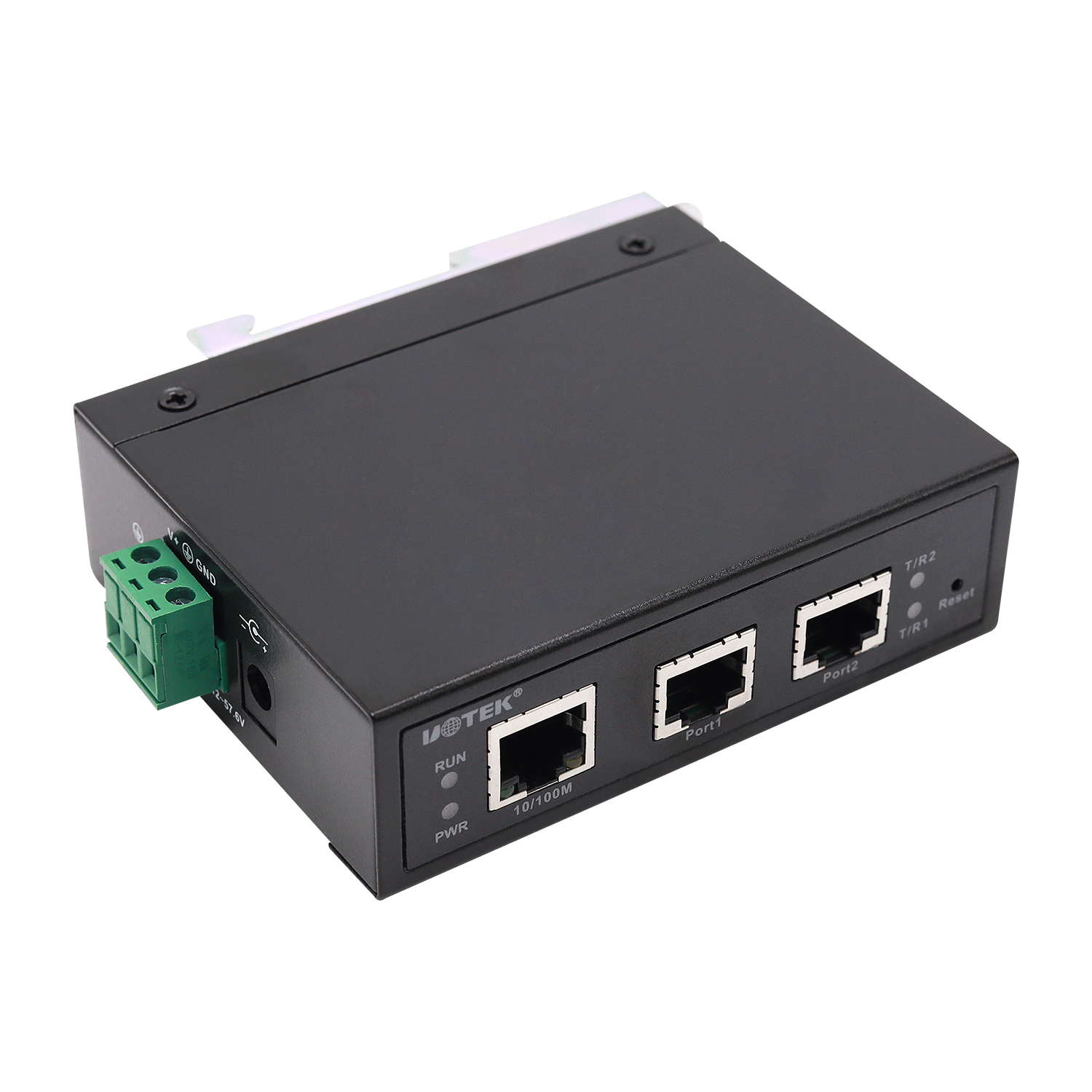 導軌式2口RS232/485/422 串口服務器