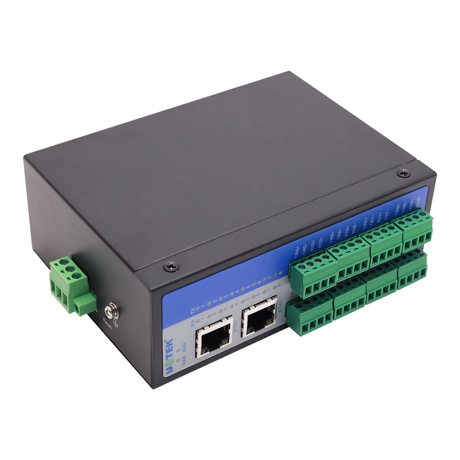 導(dǎo)軌式8口RS-485/422 串口服務(wù)器