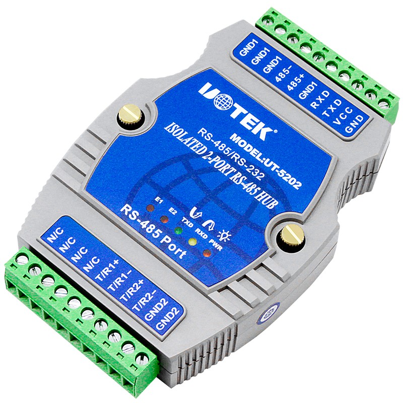 RS-485導軌式串口集線器